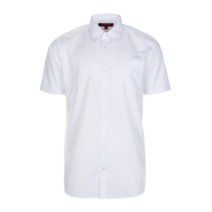 Short Sleeve Non-Iron Shirt, Regular Fit, white